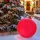 Spetebo Riesen Weihnachtskugel aufblasbar 45 cm - Innen und Außen - Farbe: rot - Rot