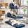 Homcom Schlafsessel HOMCOM Polyester 80 x 15 x 210 cm Blau mit Kissen