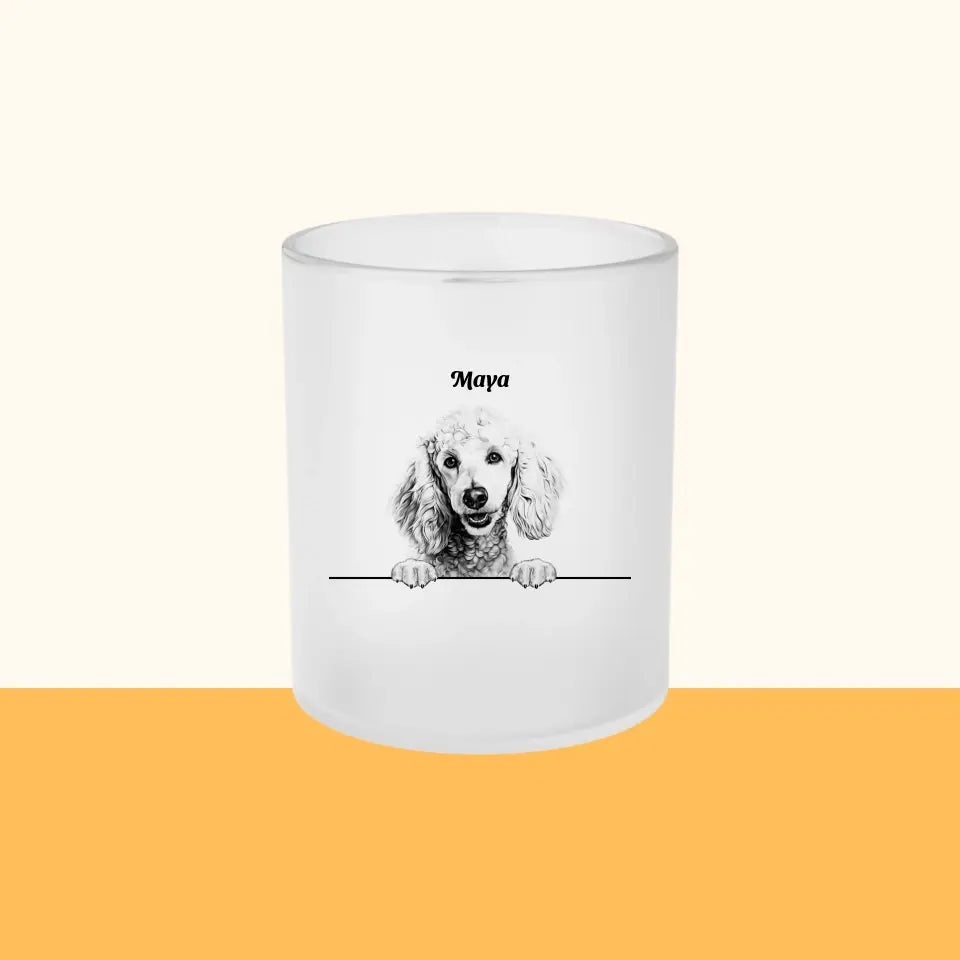 Personalisierte Tasse mit Hund und Name - Personalisierte Milchglas Tasse / Frosty / 11oz