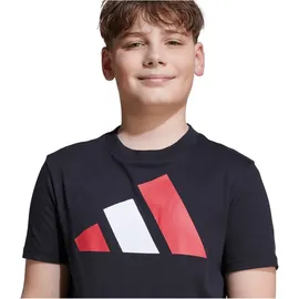 adidas Essentials T-Shirt Kinder JY0297 - Black/Pure ruby/white