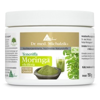 Moringa Pluver aus Teneriffa Dr. med. Michalzik - ROHKOST-QUALITÄT - | Tagesdosis [1-2 Teelöffel] | Natur-Moringa oleifera Pulver [4-8g] | ohne Zusatzstoffe - von BIOTIKON®