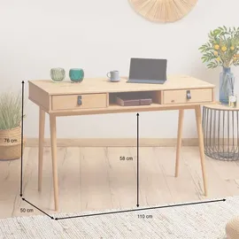 Idimex Schreibtisch KIM Eiche braun