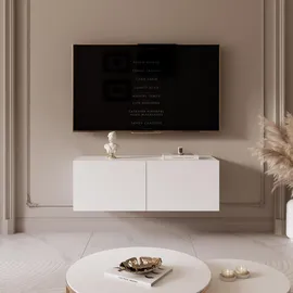 idohome TV-Lowboard 100x36x40 cm Weiß Holzwerkstoff
