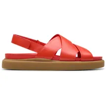 CLARKS Femme Aristella Sun Sandale, Bright Red Lea, 37.5 EU