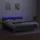 vidaXL Boxspringbett mit Matratze & LED Dunkelgrau 180x200 cm Stoff