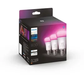 Philips Hue White and Color Ambiance E27 6,5W Bluetooth 3er-Set (929002489603)