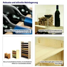 Proregal Weinregal 36 x 34,4 x 26,5 cm Braun