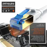 Primewire Flachbandpatchkabel CAT 8 - Gigabit Ethernet LAN Kabel - 40 Gbit/s - S/FTP PIMF Schirmung - Netzwerkkabel - 0,5m