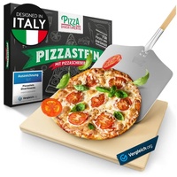 Pizza Divertimento Pizzastein Pizza Divertimento Pizzastein – Mit Pizzaschieber, Anti-Haft-Beschichtung