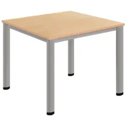 Quadrattisch, mit Quadratrohrfuß (30x30 cm)