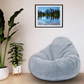 DreamRoots Sitzsack, Blau, Hellblau, Textil, 90x100x90 cm, Oeko-Tex® Standard 100, Wohnzimmer, Hocker, Sitzsäcke, XXL Sitzsäcke