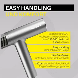 Vitalmaxx Slim Hairdryer grau/silber