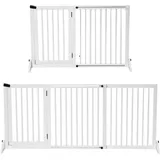 PawHut Absperrgitter Hund Freistehendes Verstellbares 113-166 x 71 cm Weiß