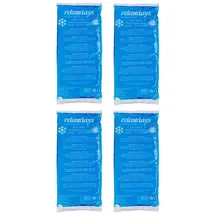 Relaxdays 8x Kühlpads rechteckig blau Weiß,Blau