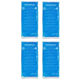 Relaxdays 8x Kühlpads rechteckig blau Weiß,Blau