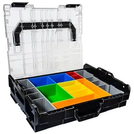 BS SYSTEMS GMBH & CO Sortimo Systemkoffer L-Boxx 102 schwarz mit transparentem Deckel + Insetboxen F3