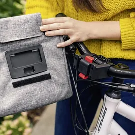 KLICKfix Roomy Lenkertasche grau/silber