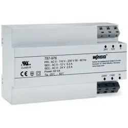 Wago 787-976 Transformatorstromversorgung, Eingangsspannung AC 230 V, Ausgangsspannung AC 12- 24 V 787976