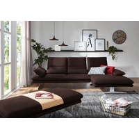 W.SCHILLIG Ecksofa broadway, Designsofa mit tollem Sitzkomfort, L-Form, Sitztiefenverstellung, Kopfteil- & Seitenteilverstellung, Breite 291cm braun