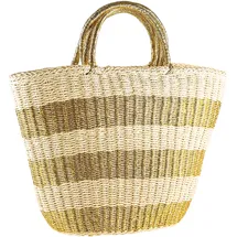 COLLEZIONE ALESSANDRO Strohtasche Aurel mit goldenen Akzenten und XXL-Henkel 42cm x 30cm x 16cm