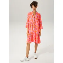 Aniston CASUAL Tunikakleid Mini Geblümt Orange/Pink 40