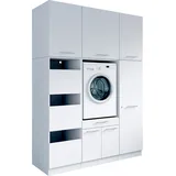 laundreezy Mehrzweckschrank-Set 168 x 238 x 68 cm Weiß
