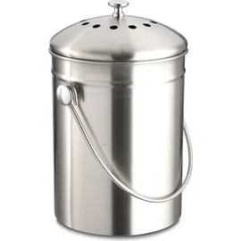 Weis Biomüll-Abfalleimer 4,5 l Silber