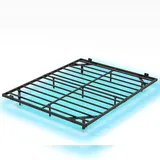 Costway Metallbett 160 x 200 cm Schwarz