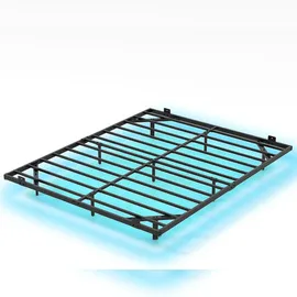 Costway Metallbett 160 x 200 cm Schwarz