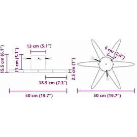 vidaXL Weihnachtsbaumständer 1.73 Grün 49 x 49 x 15,5 cm Stahl