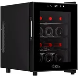 Tronitechnik TroniTechnik® Weinkühlschrank Bordeaux, Getränkekühlschrank, Minibar Weinkühler, 31 Liter, 12 Flaschen