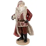 Clayre & Eef Weihnachtsmann 33 cm Rot