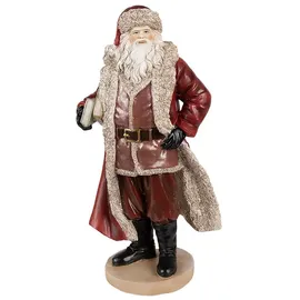 Clayre & Eef Weihnachtsmann 33 cm Rot