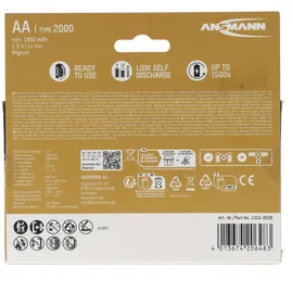 Ansmann Premium Li-Ion Akku AA 2000 mAh 8 St.