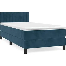 vidaXL Boxspringbett 100 x 200 cm Dunkelblau