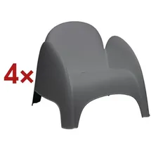 Paperflow Sessel Dumbo Polypropylen anthrazit 4 Stück