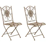 CLP Sibell Gartenstuhl 42 x 49 x 91,5 cm antik-braun 2er Set
