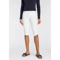 Arizona Caprijeans, schmale Passform, mit Destroyed-Effekten, niedrige Leibhöhe, weiß