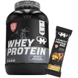 3kg Mammut Whey Protein Eiweißshake - Set inkl. Protein Shaker, Riegel, Powderbank oder Tasse (Blueberry Cheesecake, Mammut Protein Bar - Salty Peanut)