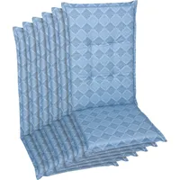 GO-DE Hochlehnerauflage GO-DE, blau, B:50cm T:120cm, Baumwolle, Polyester, Polsterauflagen,
