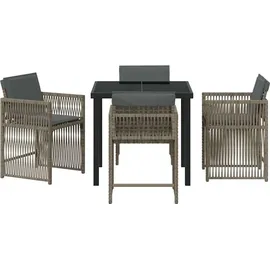vidaXL Gartenmöbel-Set 5-tlg. Grau