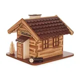 Räucherhaus Waldhaus NEU 11x10x13cm Räucherofen Rauchhaus Forsthütte Wald