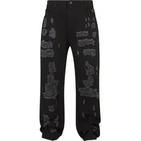 2y studios Firio Destroyed Straight Jeans Schwarz 36