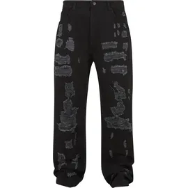 2y studios Firio Destroyed Straight Jeans Schwarz 36