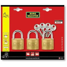 Burg Wächter Vorhangschloss-Set Trio 222 40 SB