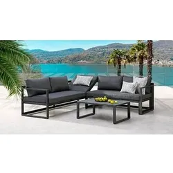 BEST Loungegruppe Rhodos anthrazit Metall, Aluminium, 12-teilig