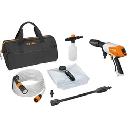 STIHL Akku-Druckreiniger RCA 20 mit Tasche, Saugschlauch, Sprühset & Faltcontainer, mobiler Reiniger