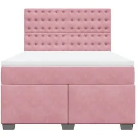 vidaXL Boxspringbett 140 x 200 cm Rosa