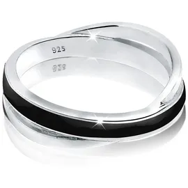 Elli Ring 925 Sterling Silber in Schwarz | Gr.: 56