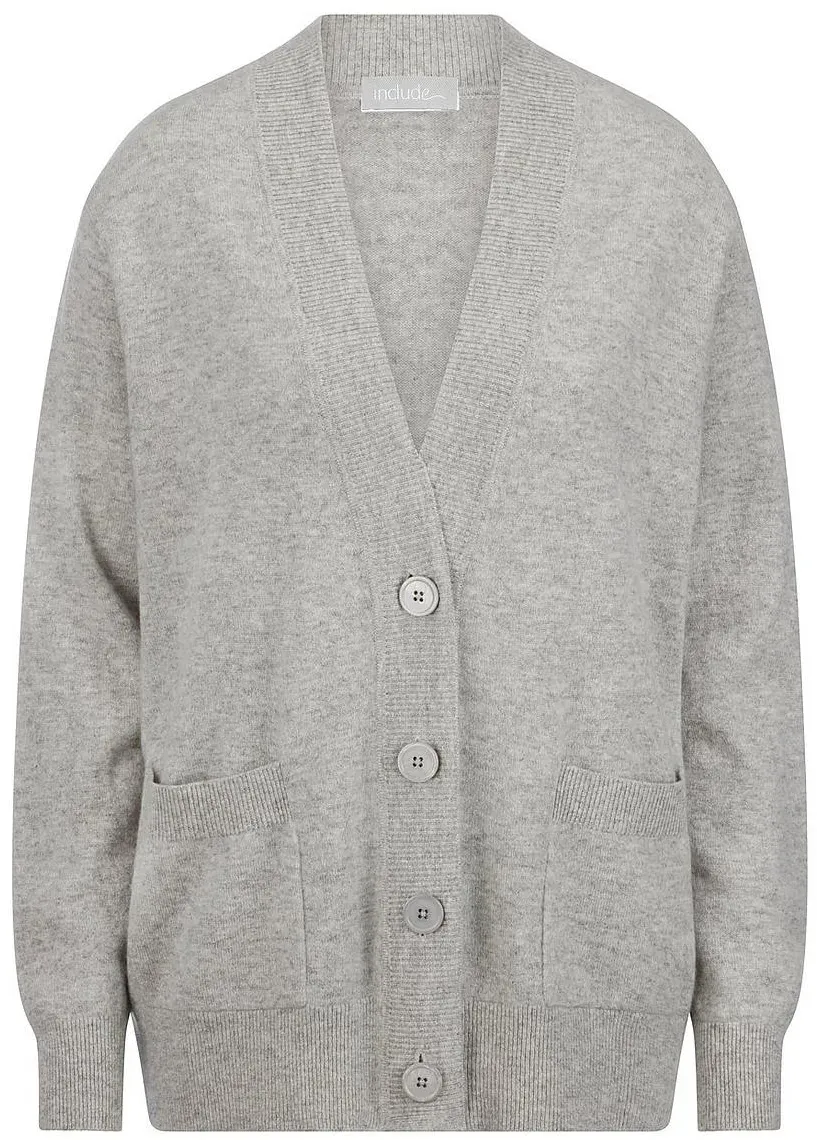 Strickjacke aus 100% Kaschmir include grau, 36